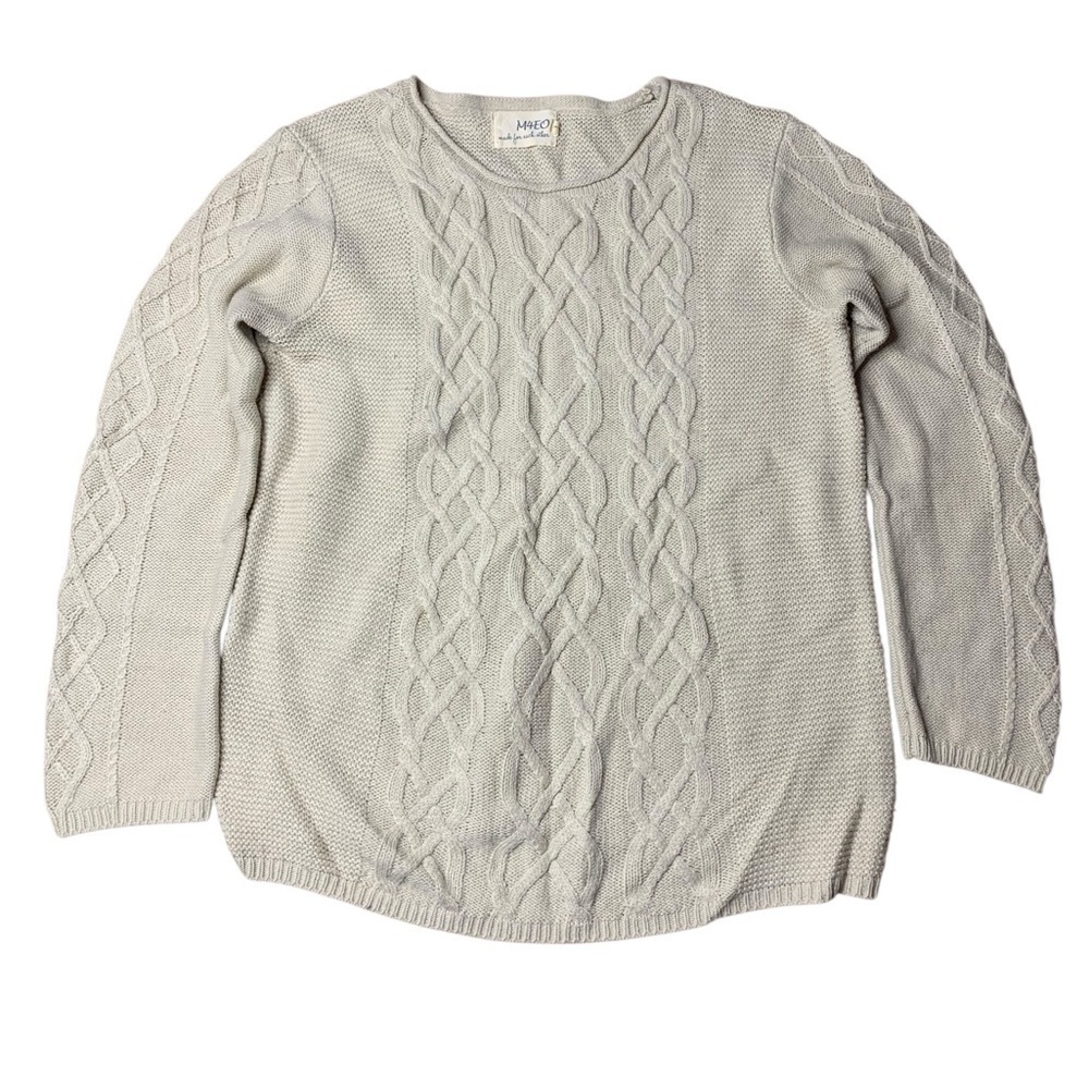 M4EO Made for Each Other Cable Knit Sweater | UG (L/G) | Light Beige/Oatmeal
